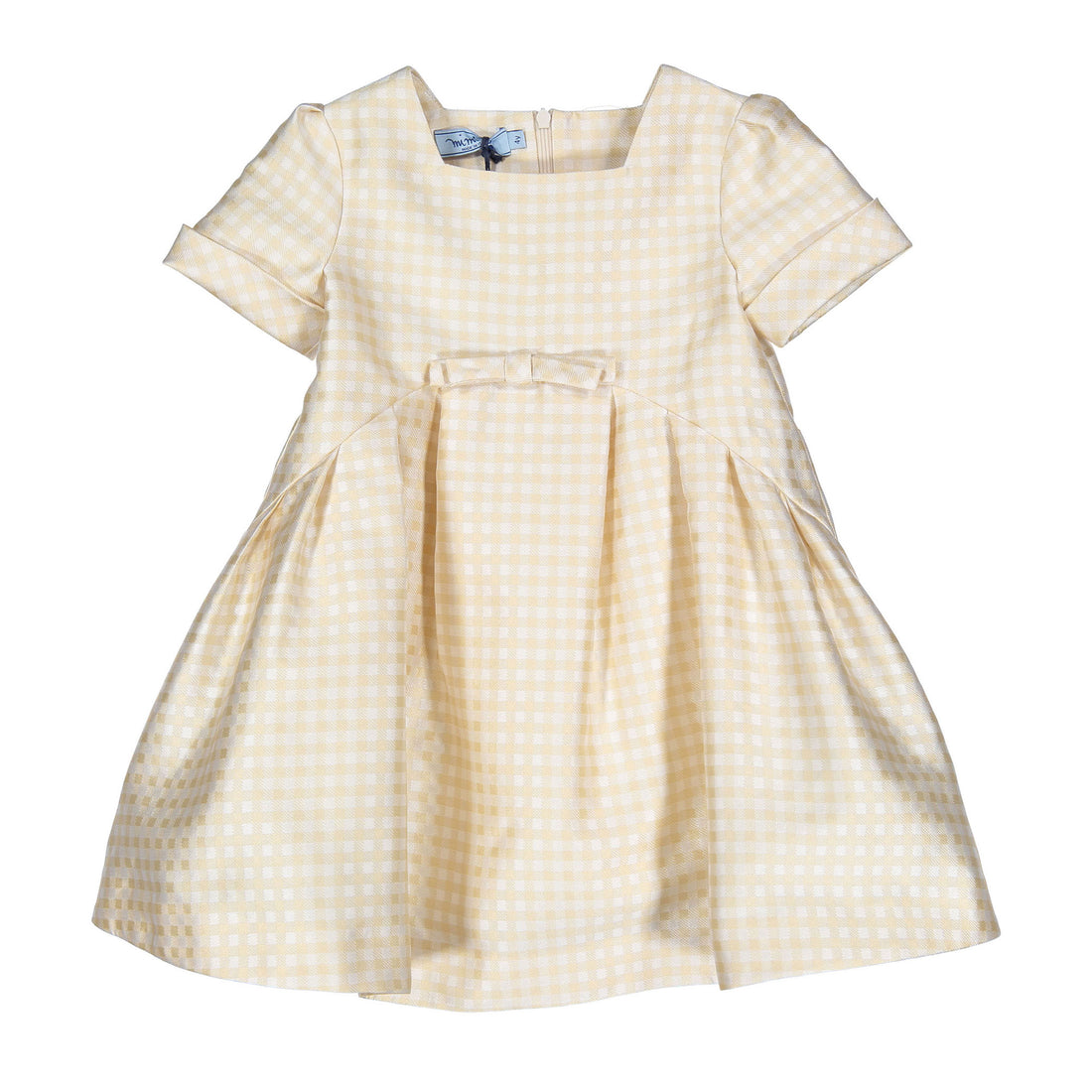 Mimisol Beige Vichy-Mikado Dress