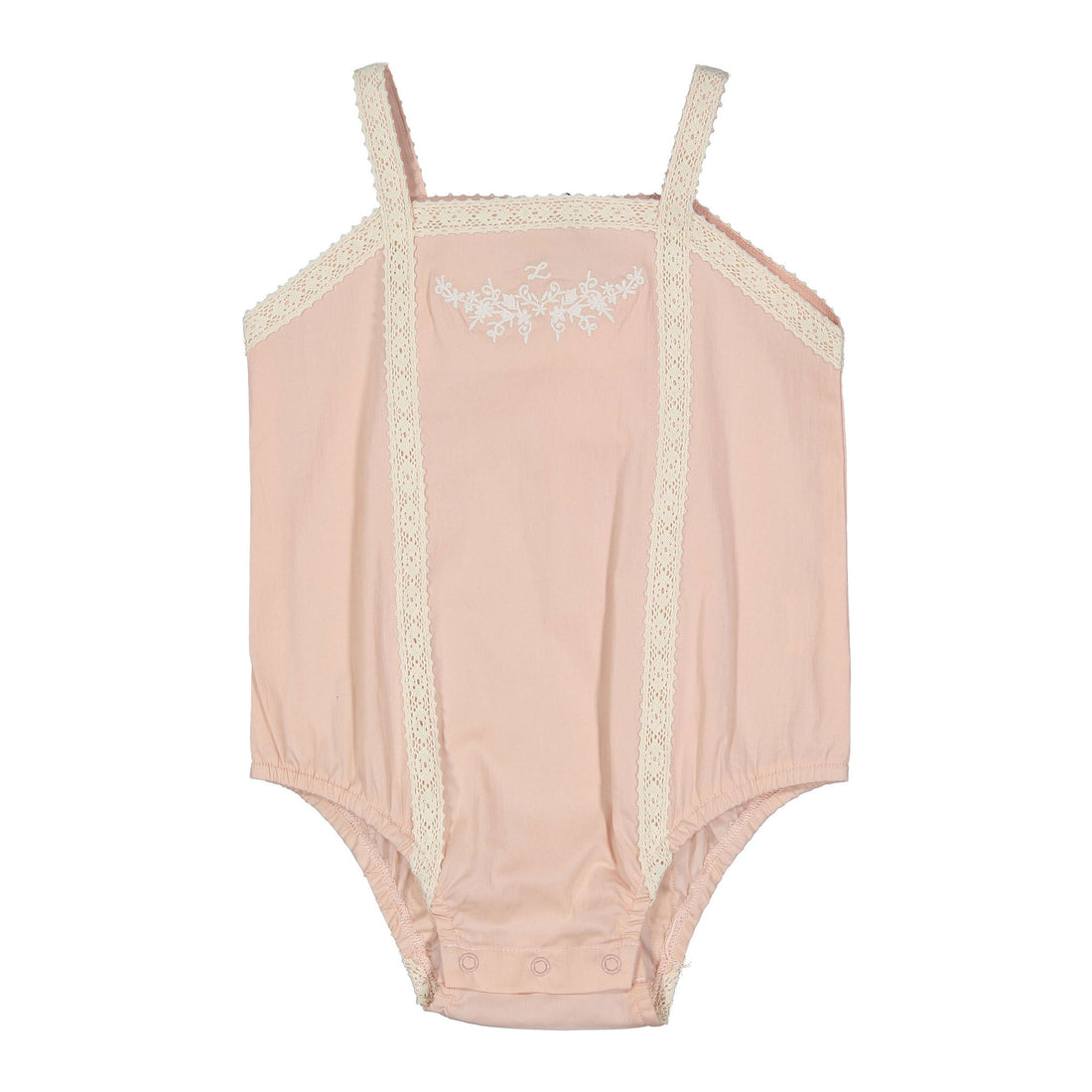 L by Ladida Salmon Lace Romper
