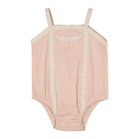 L by Ladida Salmon Lace Romper
