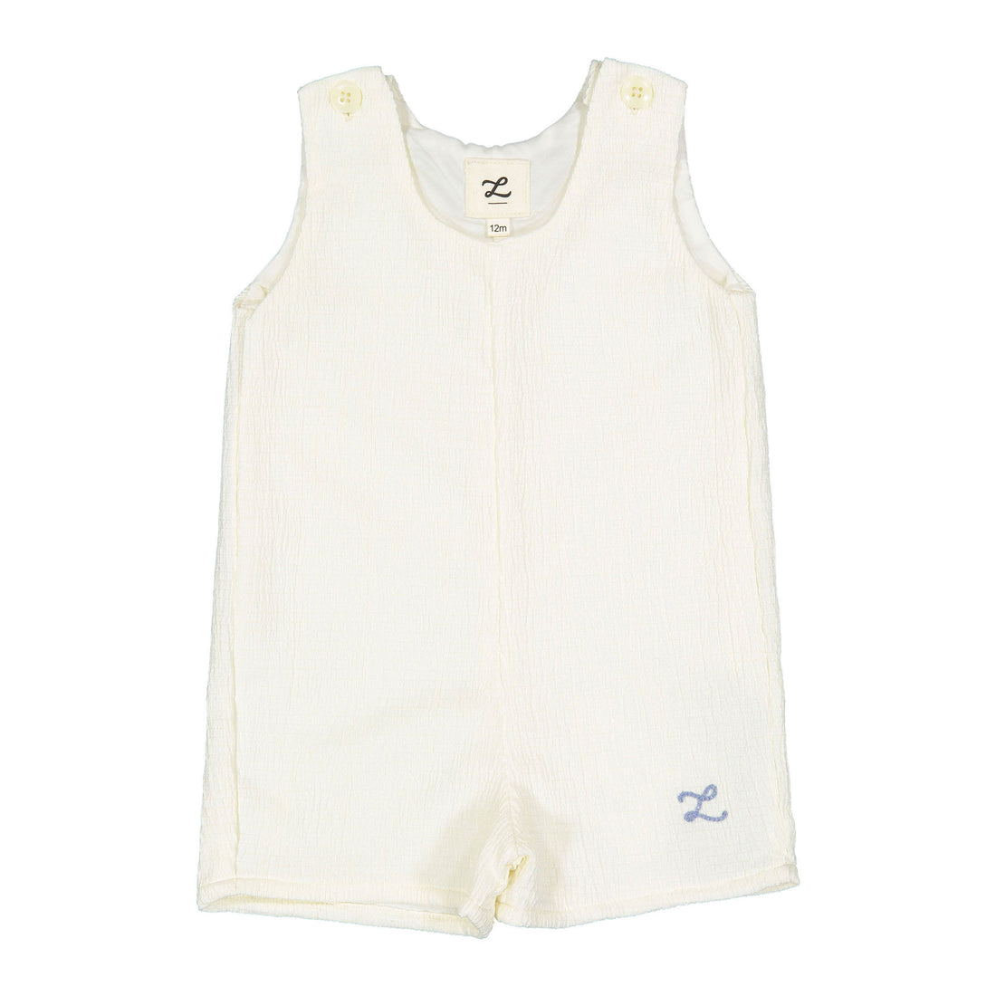L by Ladida Cream Seersucker Romper