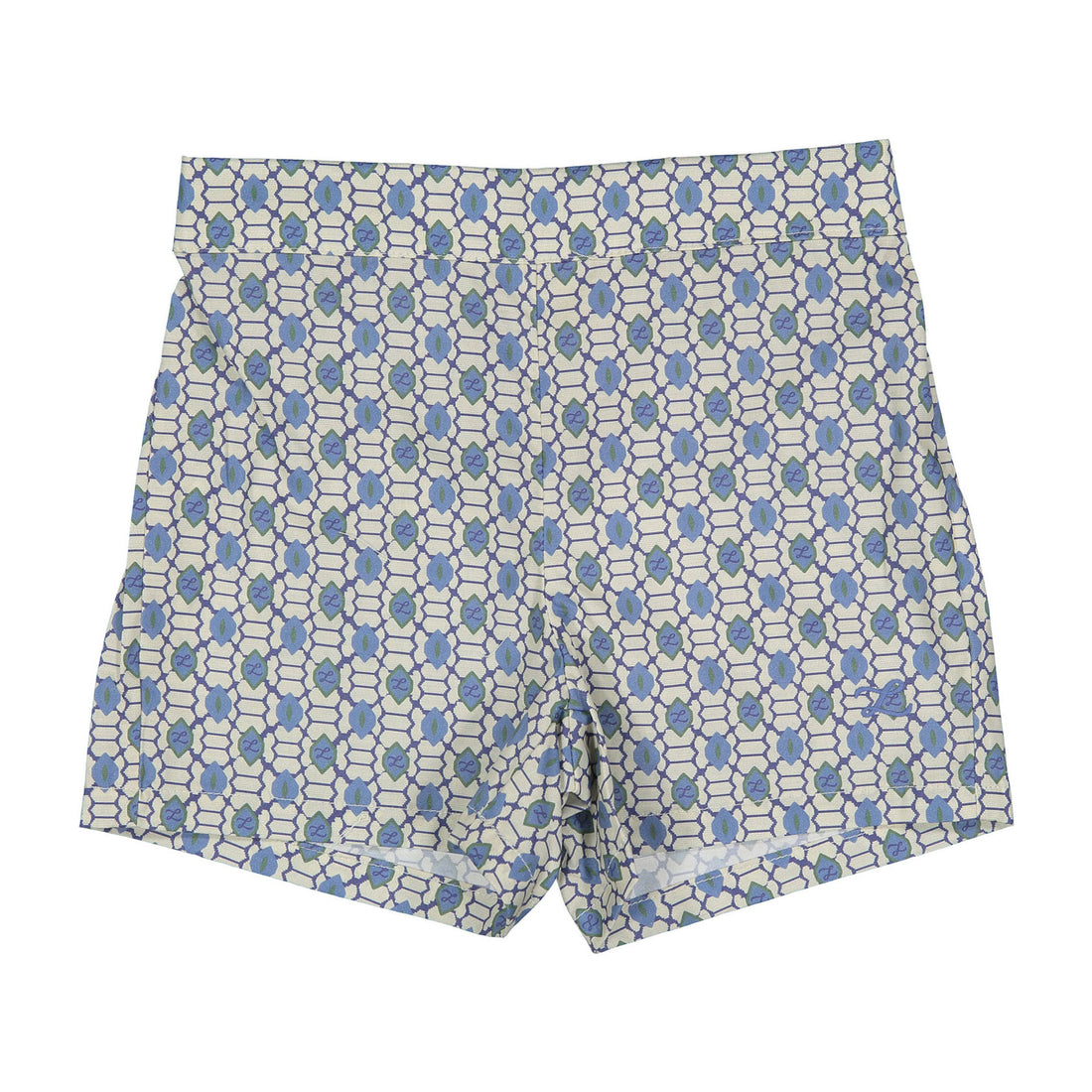 L by Ladida Blue Geo Shorts