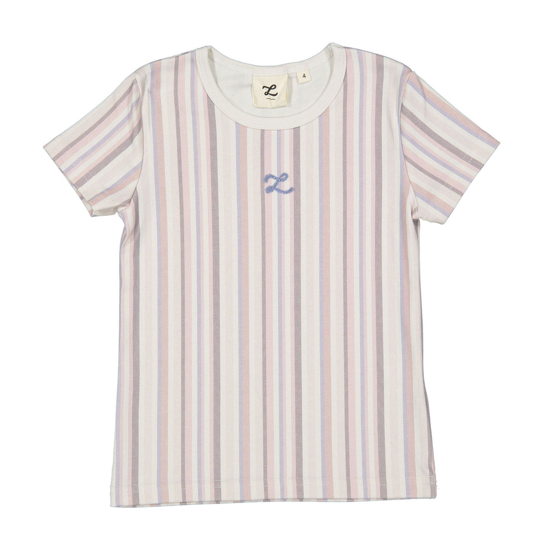 L by Ladida Striped Herringbone Short Sleeve Tee