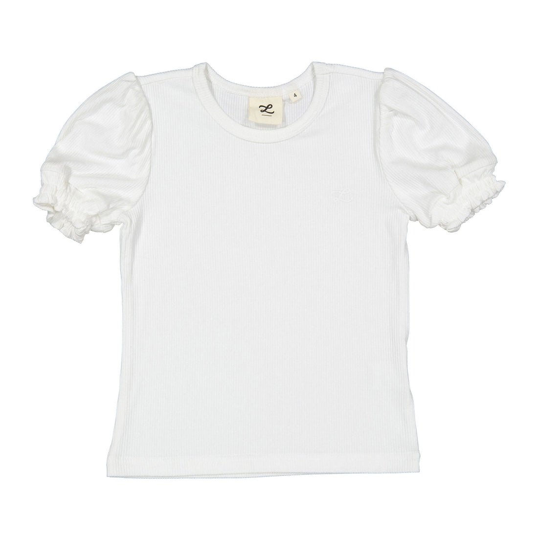 L by Ladida Cream Short Sleeve Puff Tee