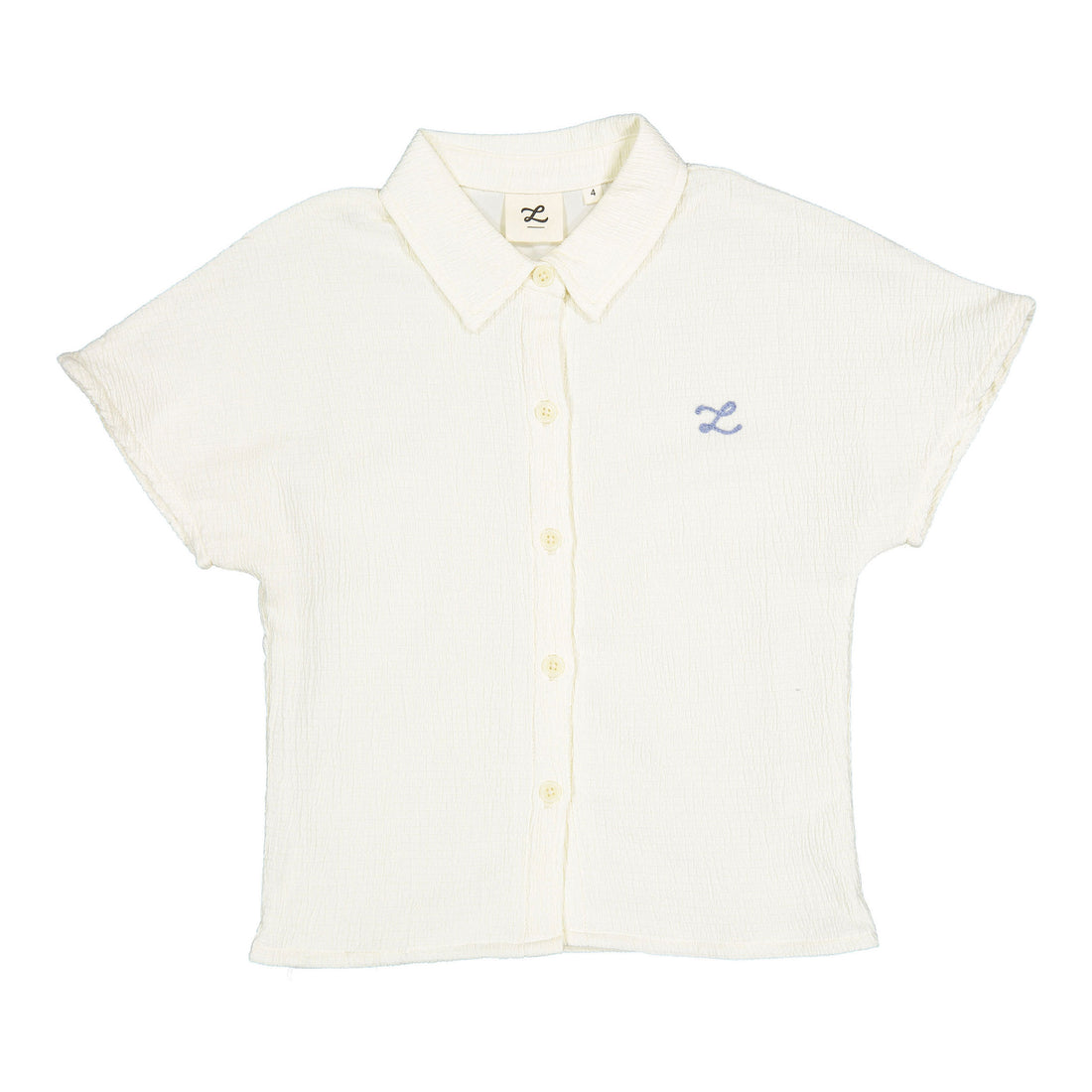 L by Ladida Cream Seersucker Oversized Shirt