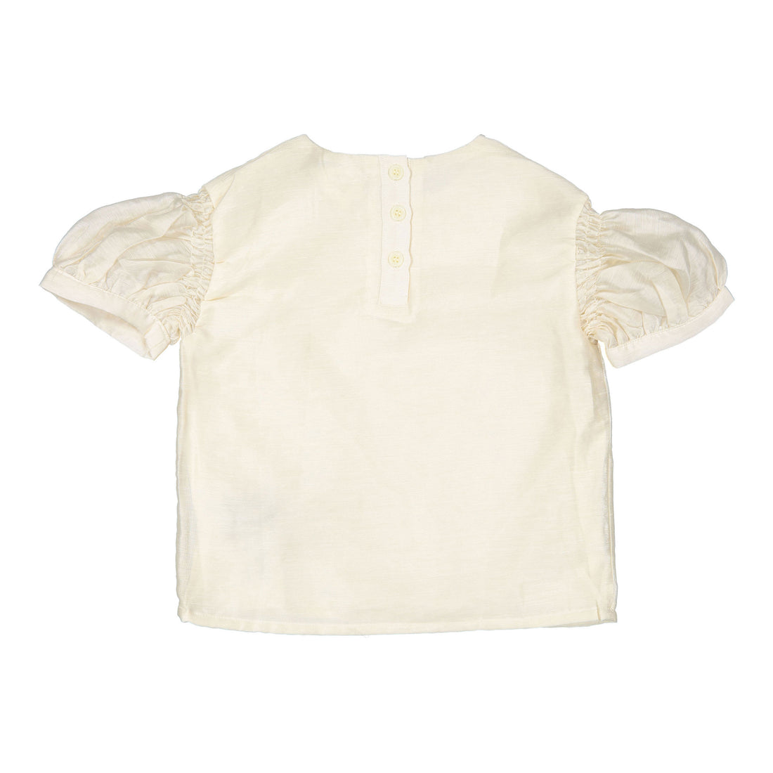 L by Ladida Cream Short Sleeve Puff Blouse