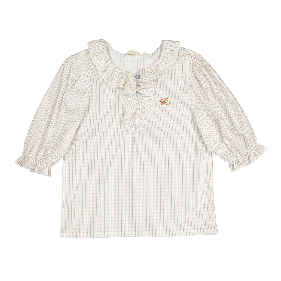 L by Ladida Diamond Stripe 3/4 Sleeve Blouse