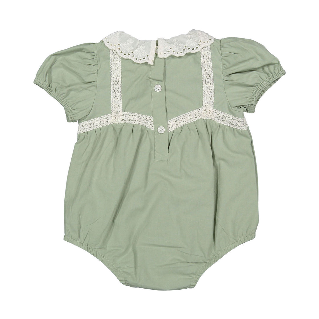 1984 Sage Rose Embroidered Romper