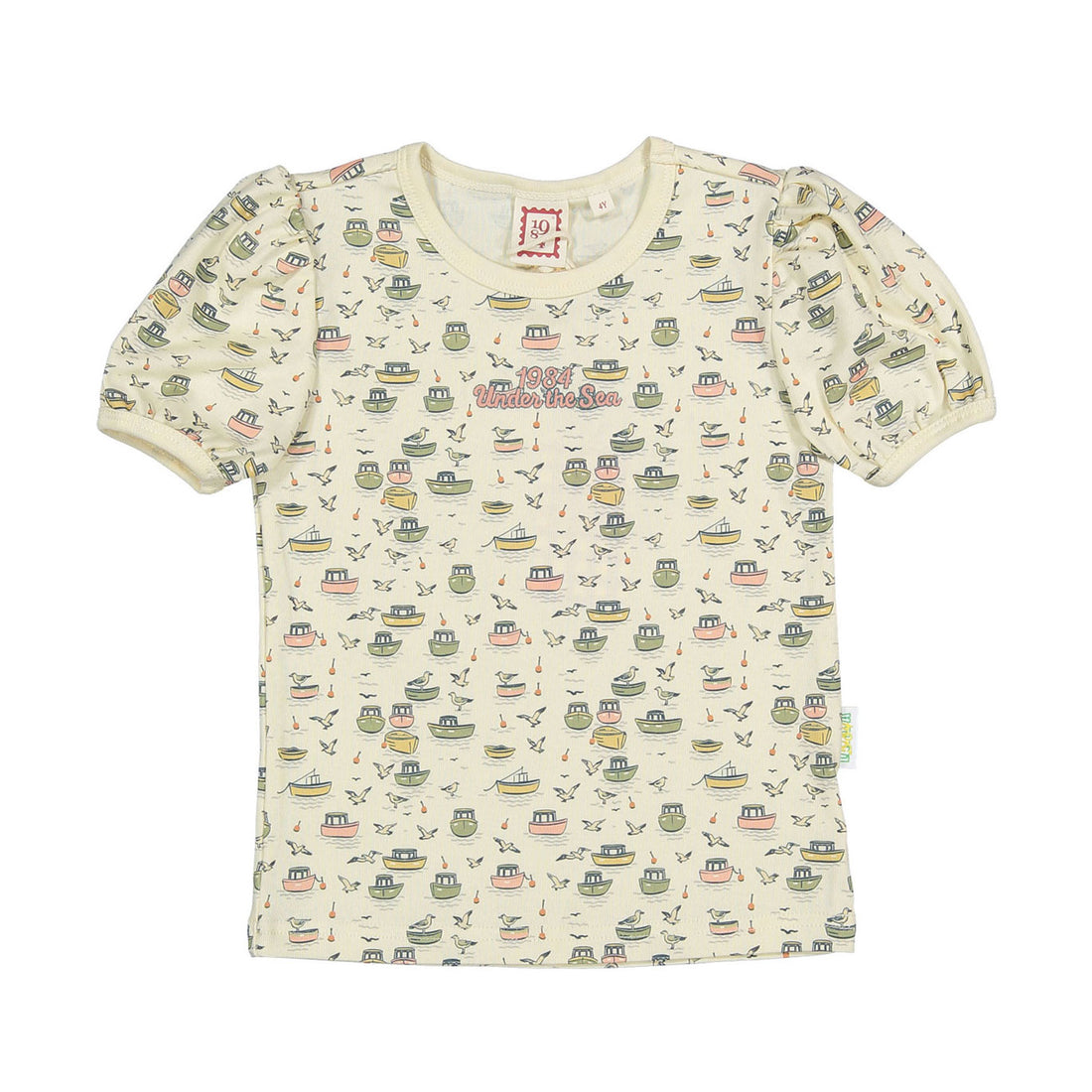 1984 Pink Boat Print Tee