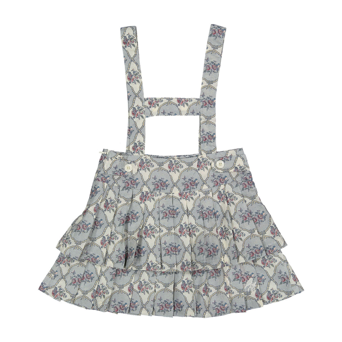 1984 Bird Floral Suspender Skirt