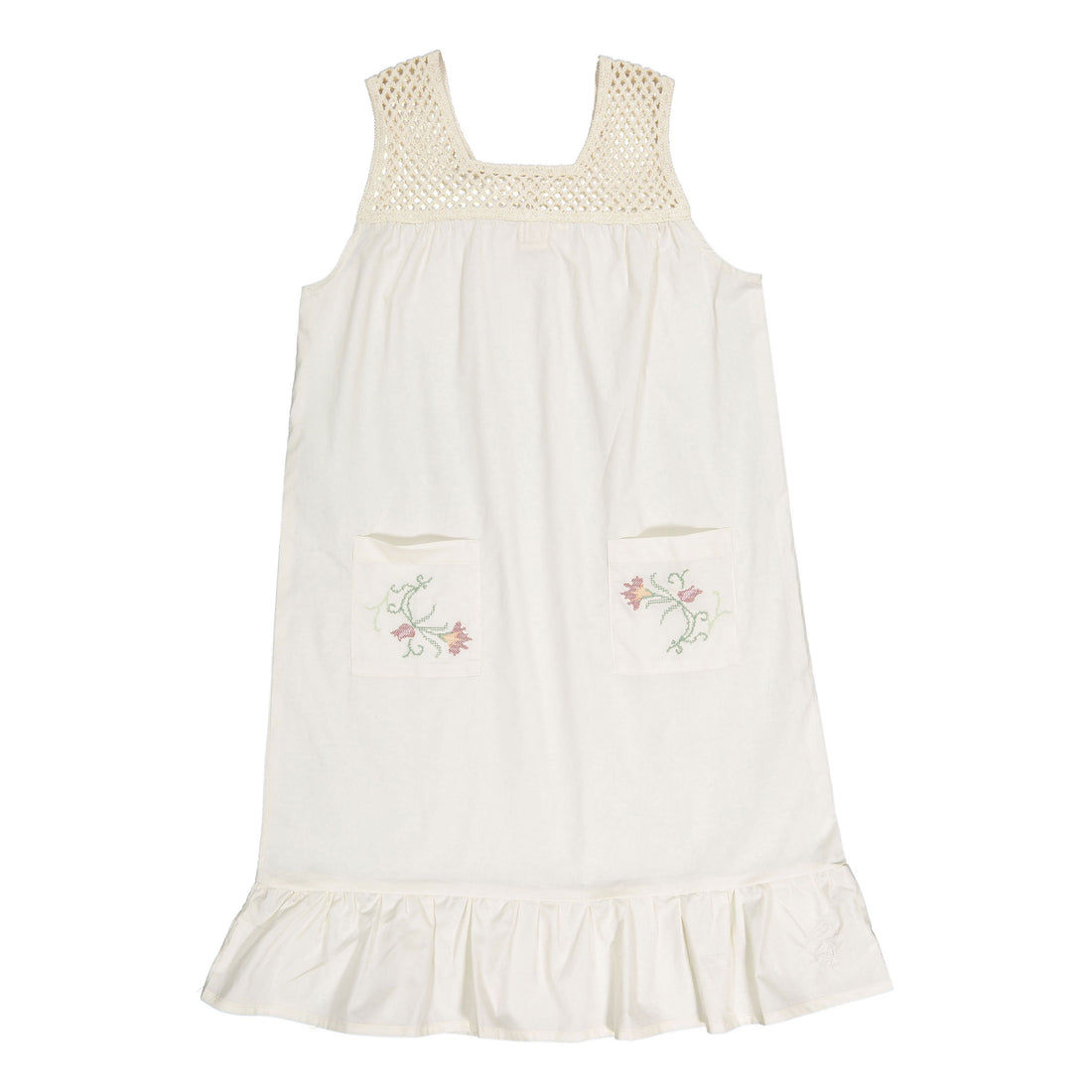 1984 Cream Rose Embroidered Maxi Jumper