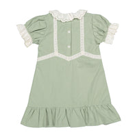 1984 Sage Rose Embroidered Dress