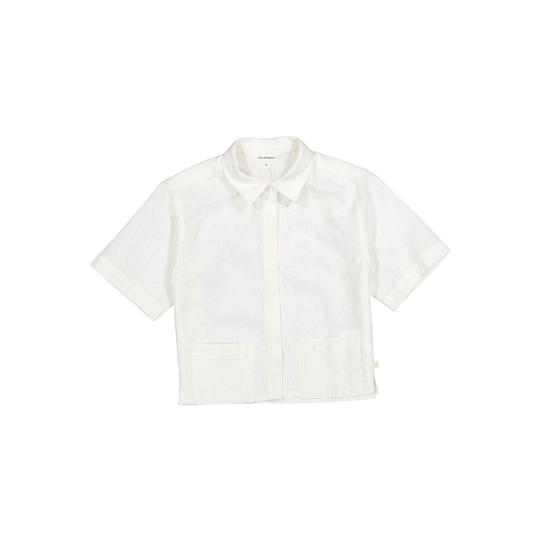 Bene Bene Ivory Baby Soft Linen Pocket Shirt