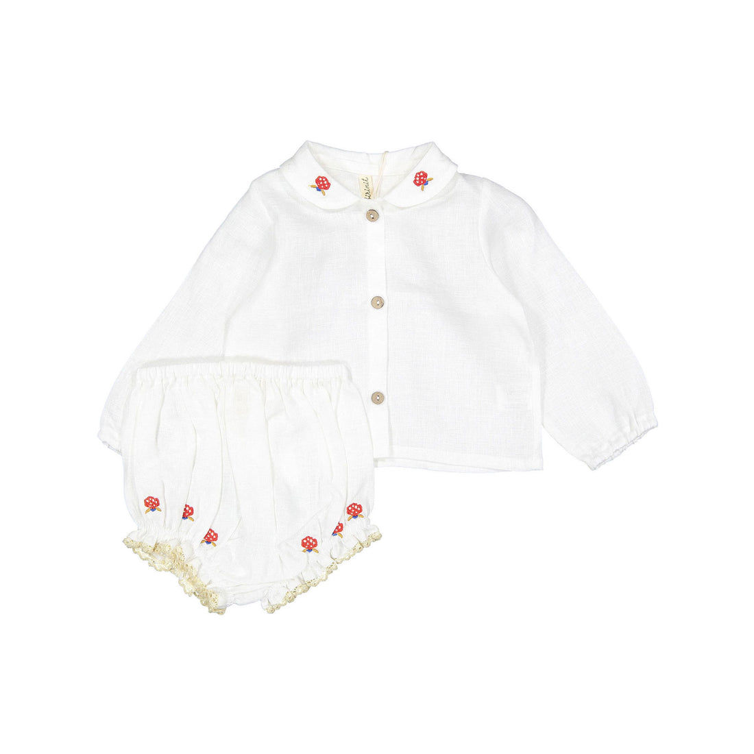 Birinit Linen Blouse and Bloomer Set
