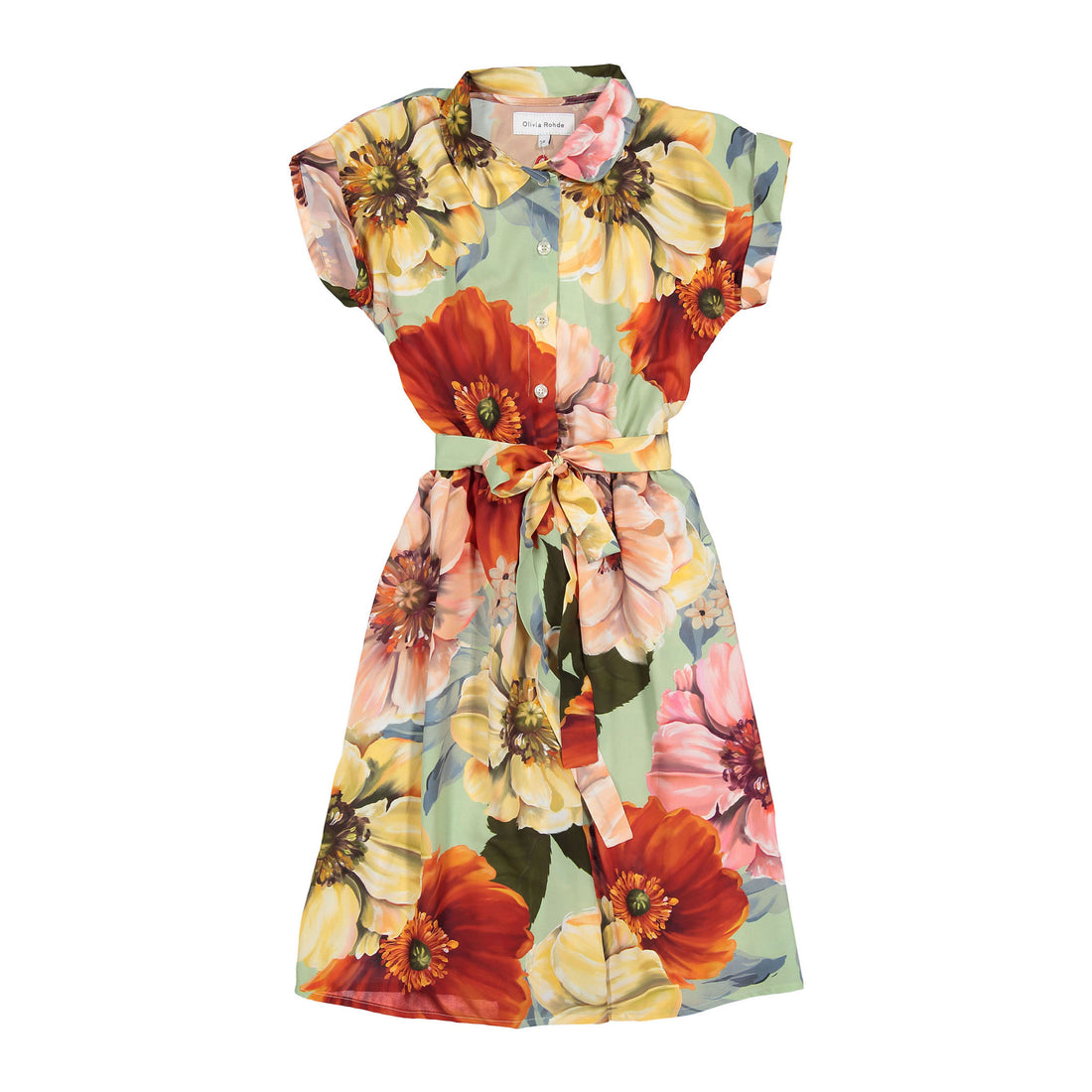 Olivia Rohde Yellow Flower Print Dress