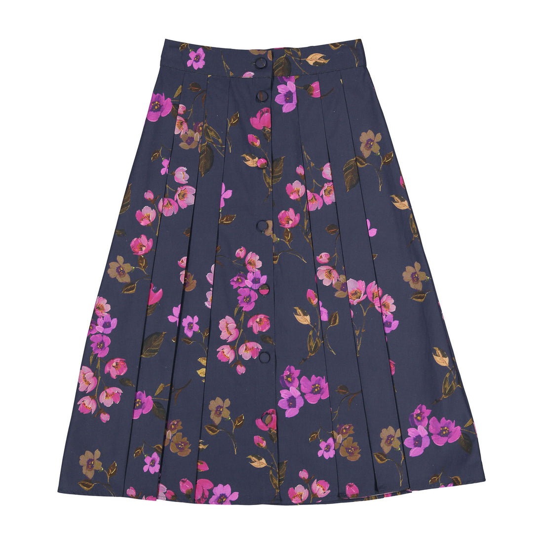 Christina Rohde Black/Hot Pink Floral Skirt