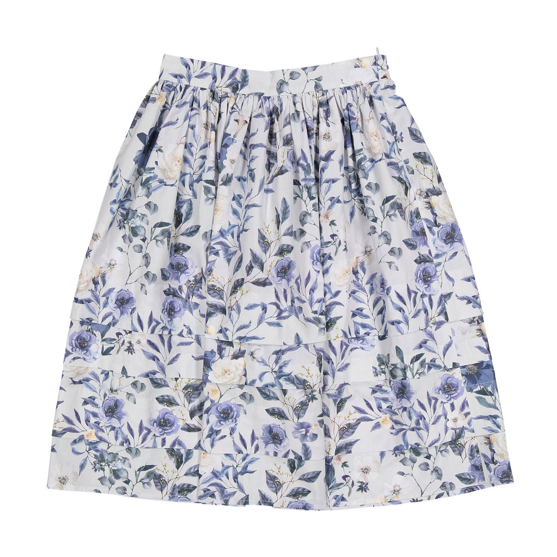 Christina Rohde White/Light Blue Floral Skirt