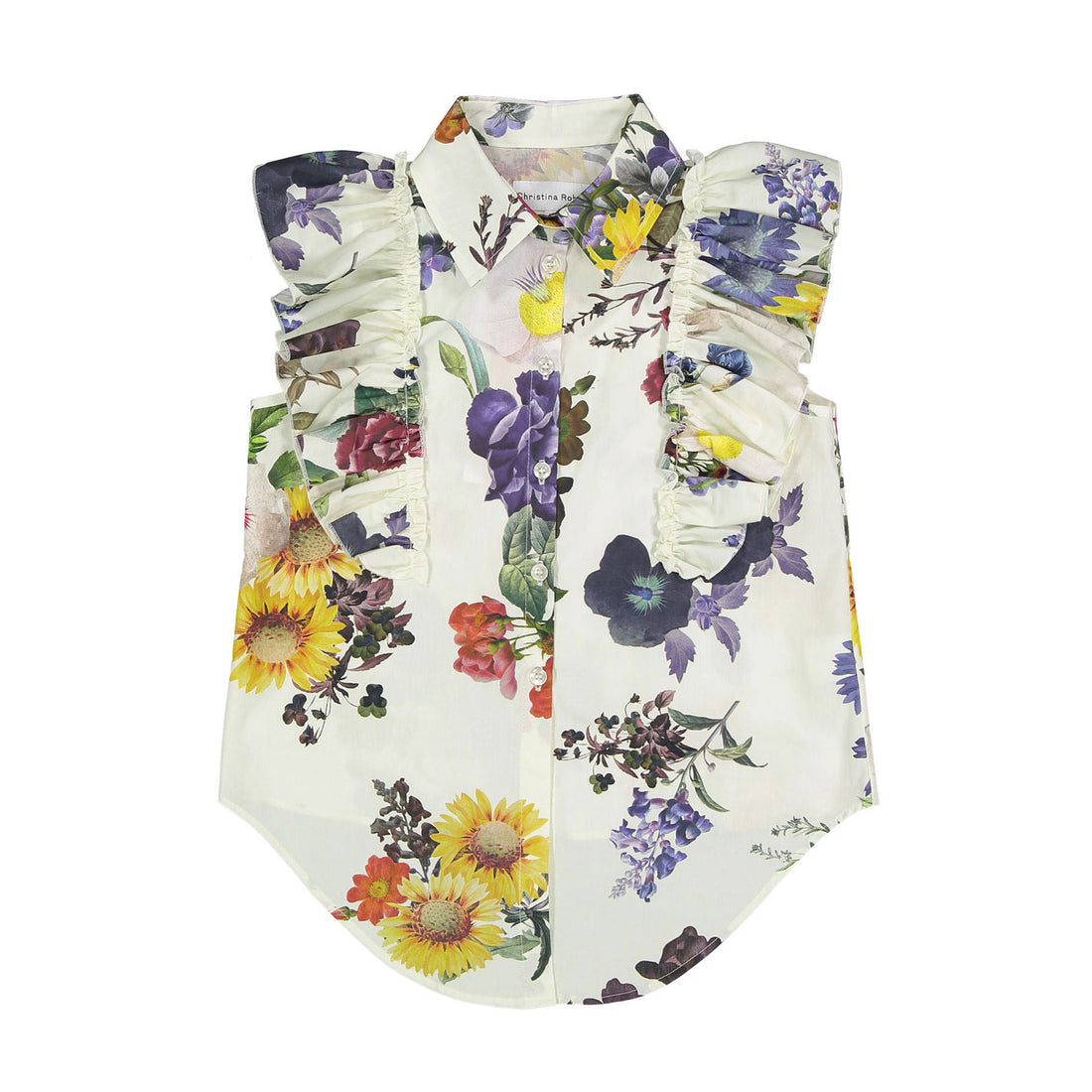 Christina Rohde Ivory Garden Floral Blouse