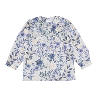 Christina Rohde White/Light Blue Floral Blouse