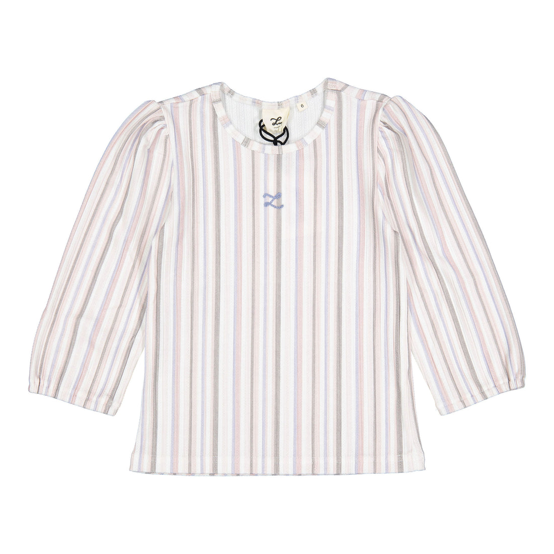 L by Ladida Striped Herringbone Long Sleeve Tee
