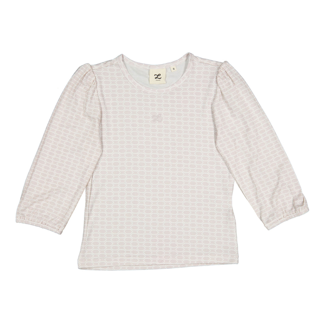 L by Ladida Cream Geo 3/4 Sleeve Puff Tee