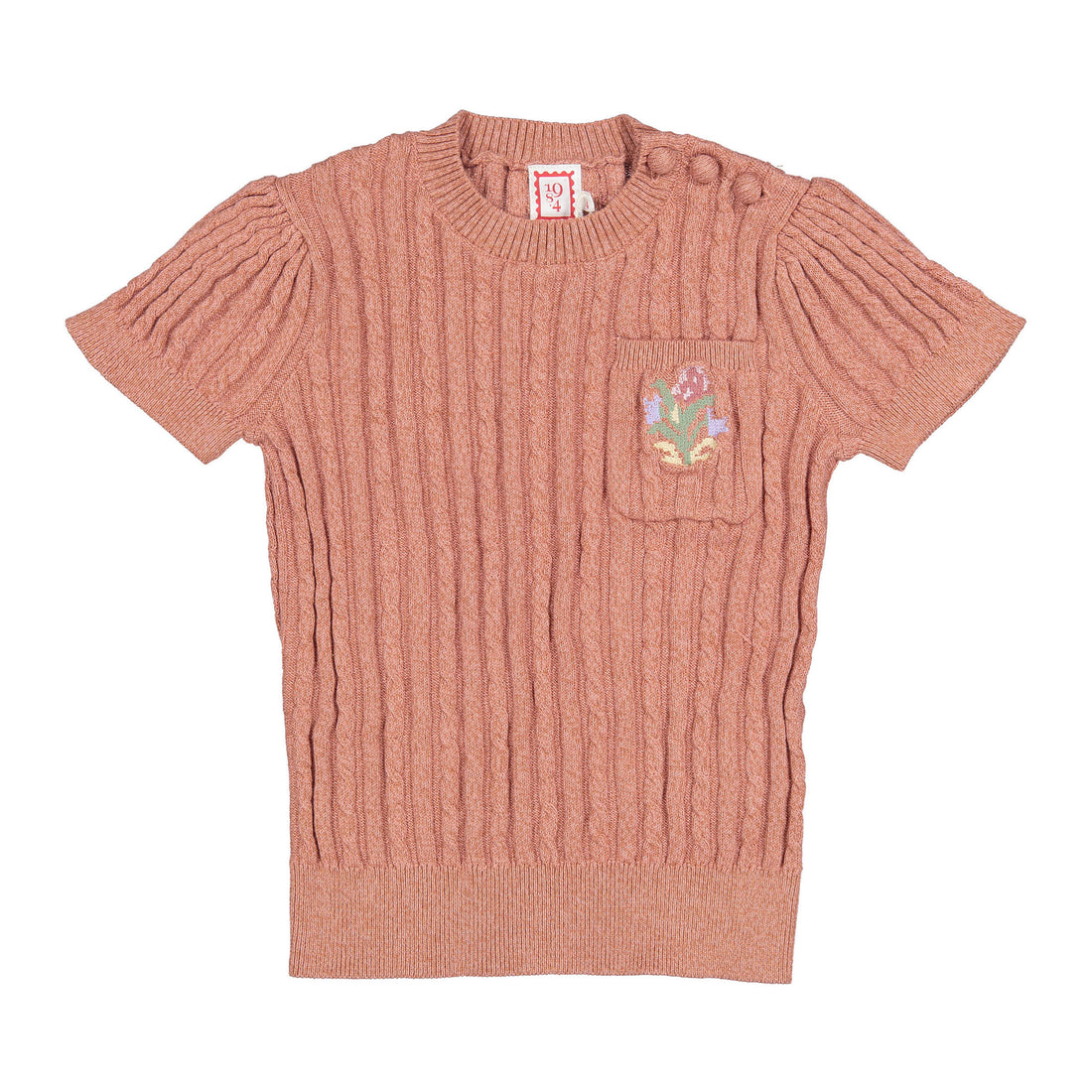 1984 Raspberry Cable Knit Sweater