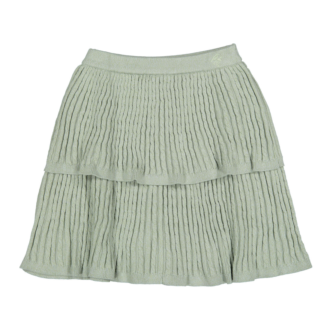 1984 Sage Cable Knit  Skirt