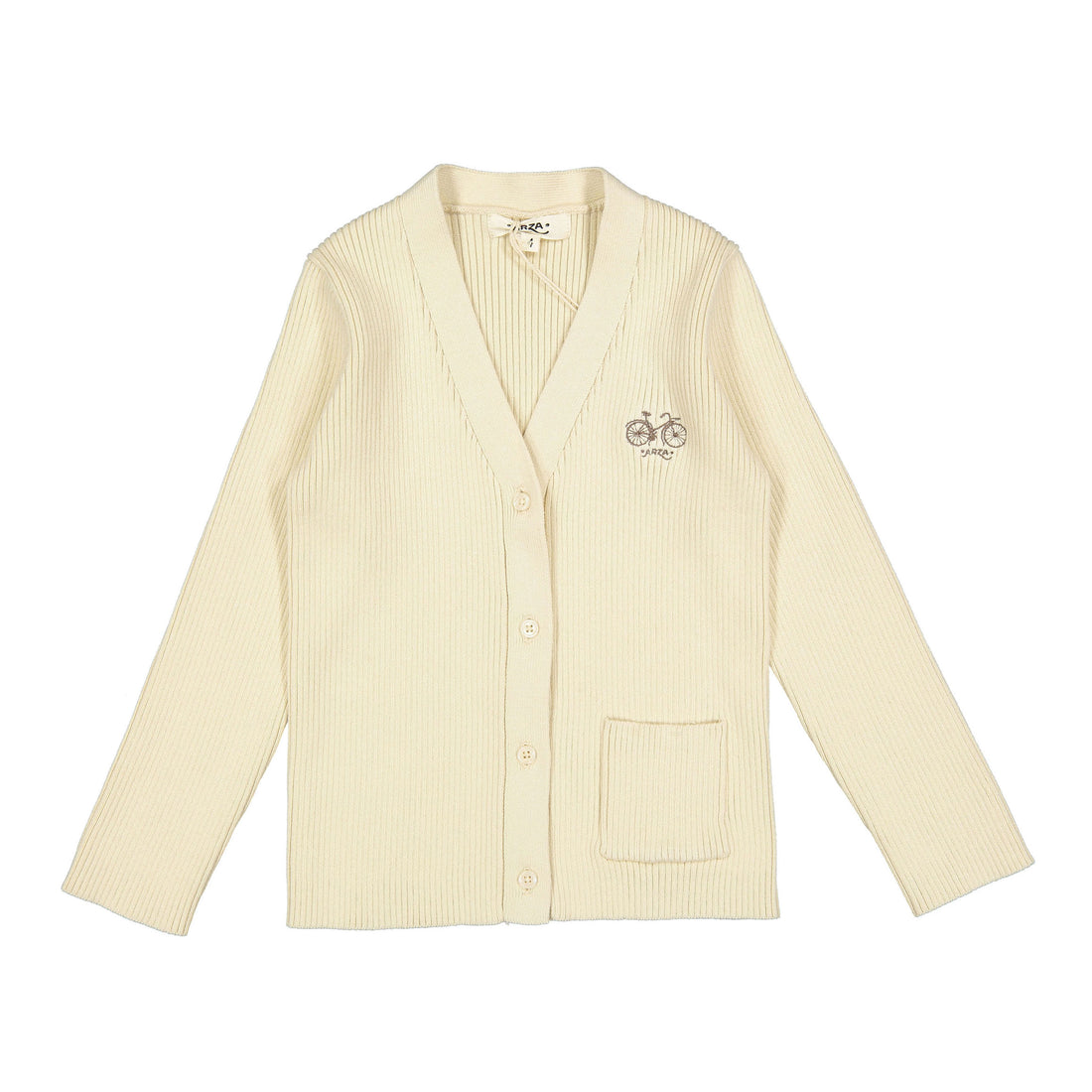 Arza Cream Rib Knit Cardigan