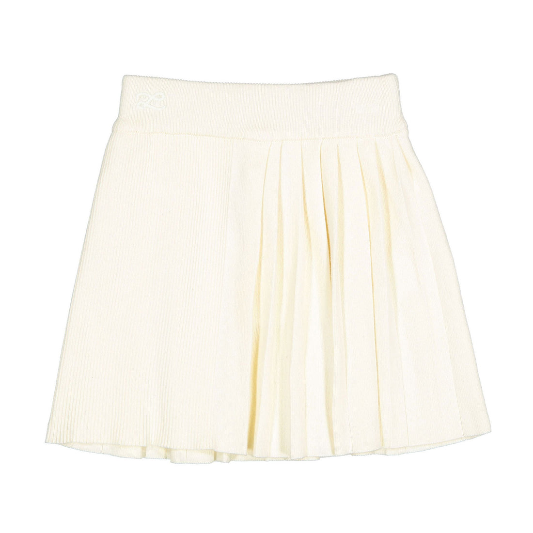 L by Ladida Cream Knit Pleated Skirt