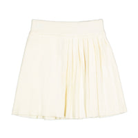 L by Ladida Cream Knit Pleated Skirt