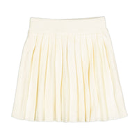 L by Ladida Cream Knit Pleated Skirt
