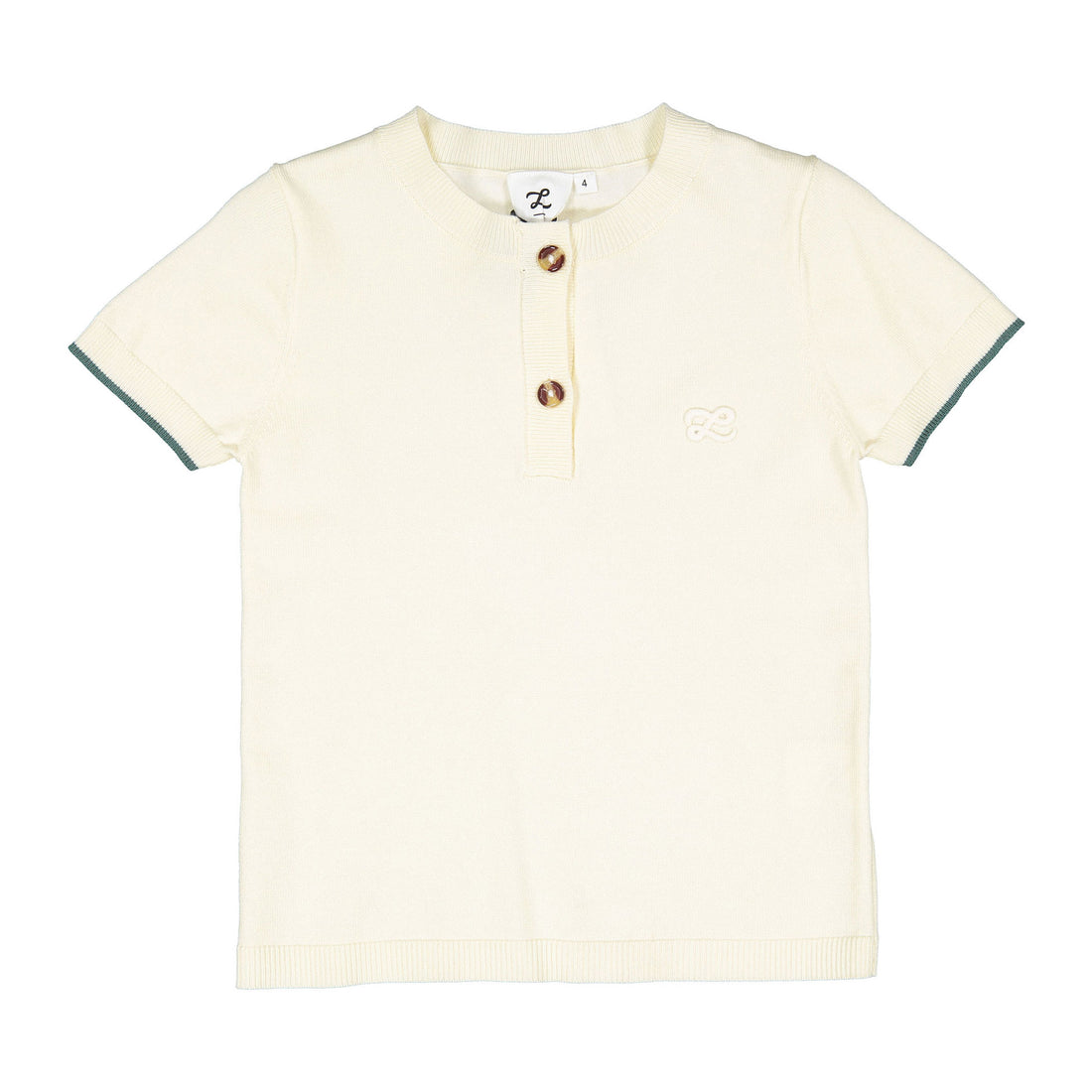 L by Ladida Cream Piped Henley Sweater