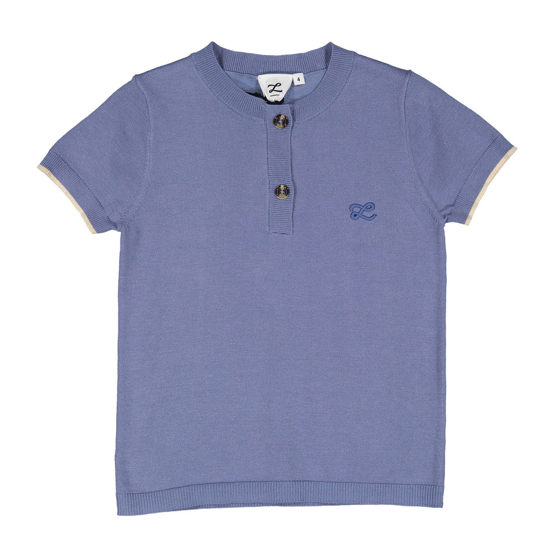 L by Ladida Blue Piped Henley Sweater