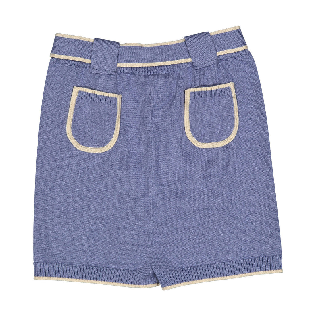 L by Ladida Blue Piped Knit Shorts