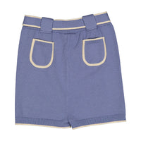 L by Ladida Blue Piped Knit Shorts