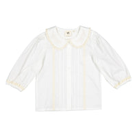 L by Ladida Cream 3/4 Sleeve Lace Blouse
