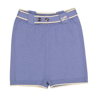 L by Ladida Blue Piped Knit Shorts