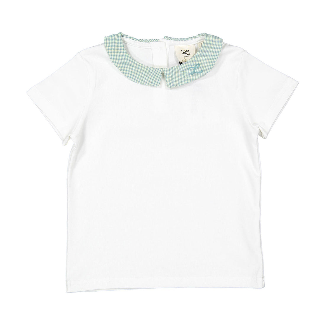 L by Ladida Fern Gingham Collar Tee
