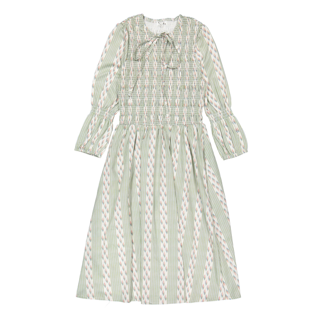 Darlin Green Printed Smocked Dress