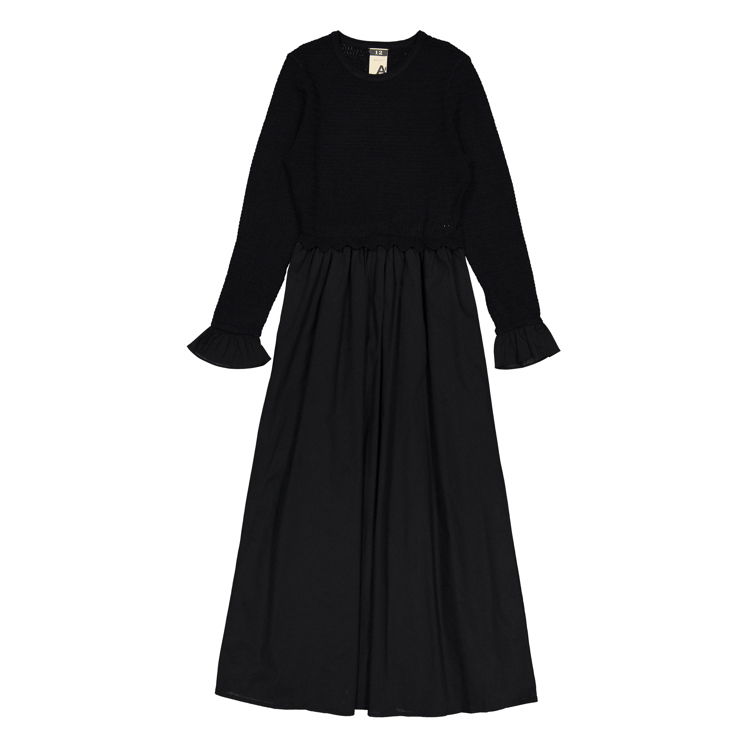 A4 Black knit Two Tone Dress – Ladida