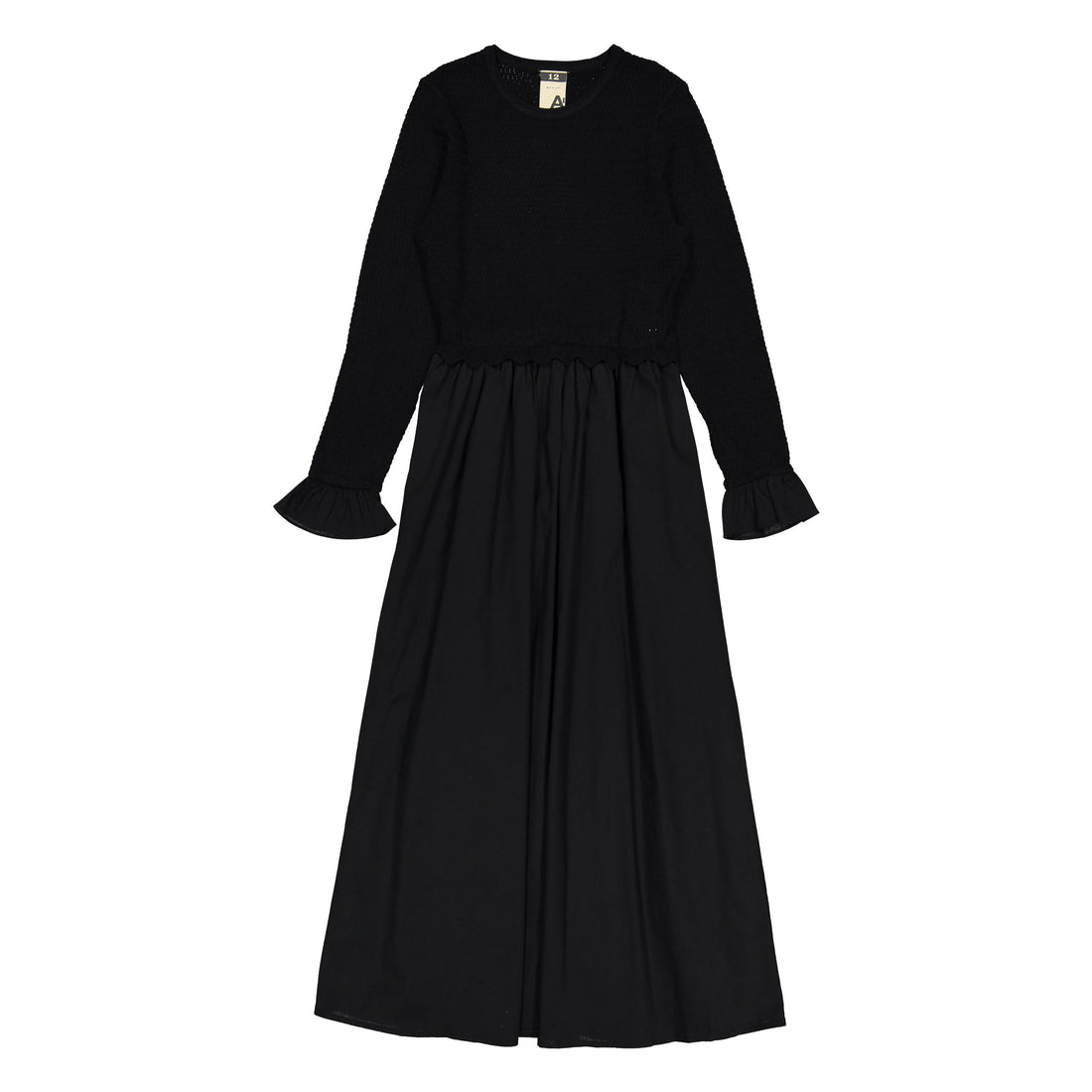 A4 Black knit Two Tone Dress – Ladida