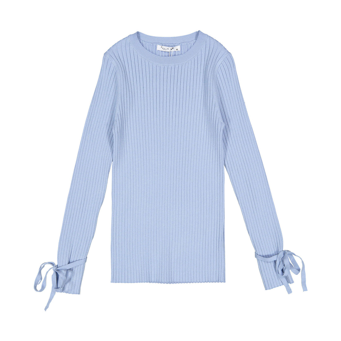 Darlin Blue Rib Knit Bow Sweater