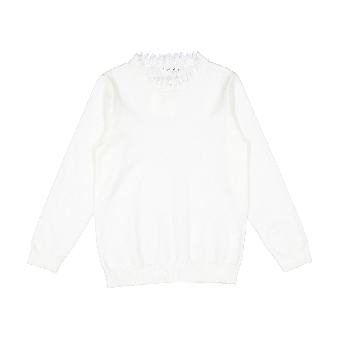 Darlin White Lace Neck Sweater