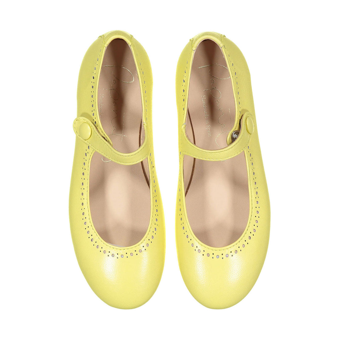 Papanatas Yellow Eyelet Mary Jane