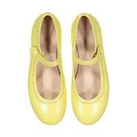 Papanatas Yellow Eyelet Mary Jane