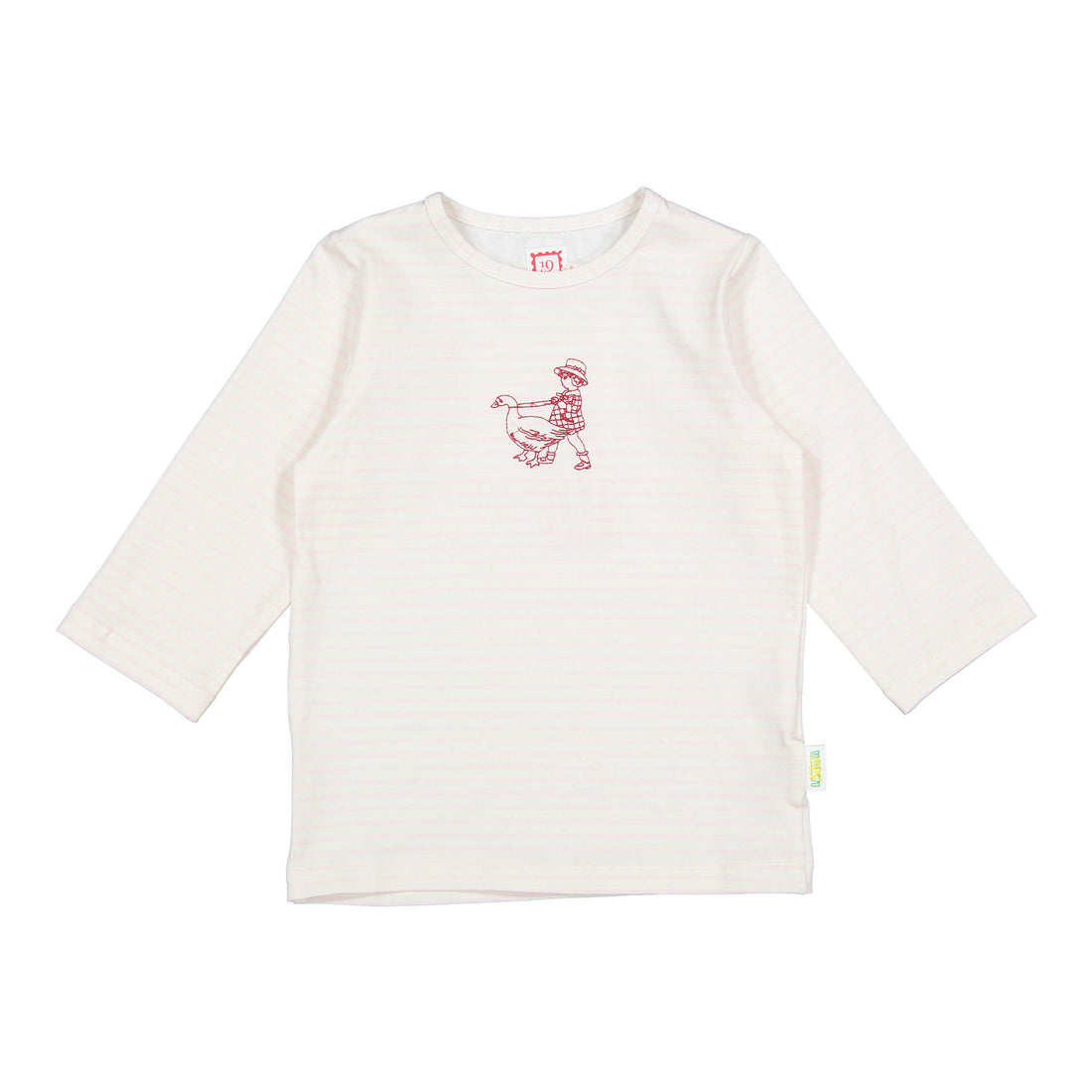 1984 Pink Striped Embroidered L/S Tee