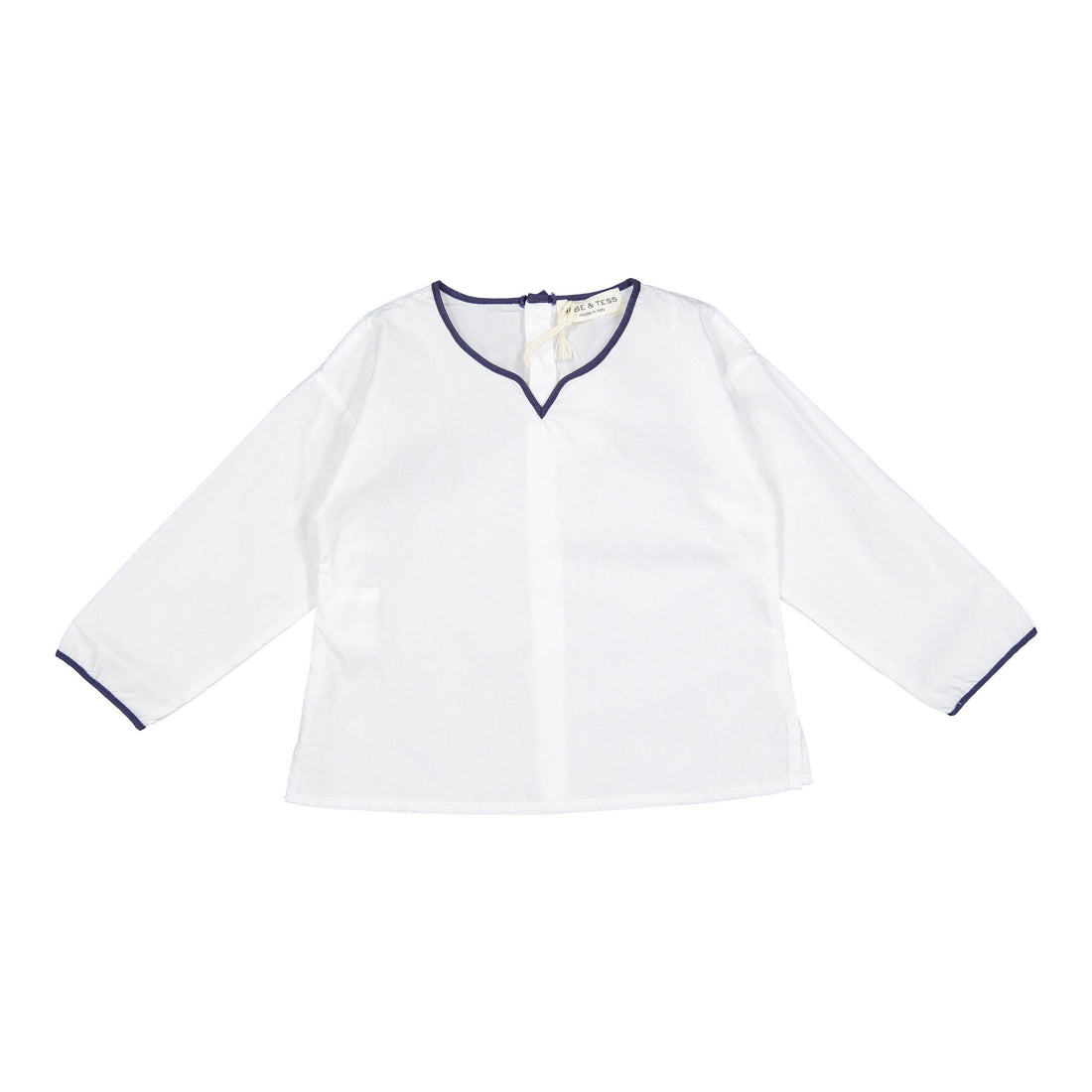 Babe and Tess White/Royal Blue Tazio Shirt