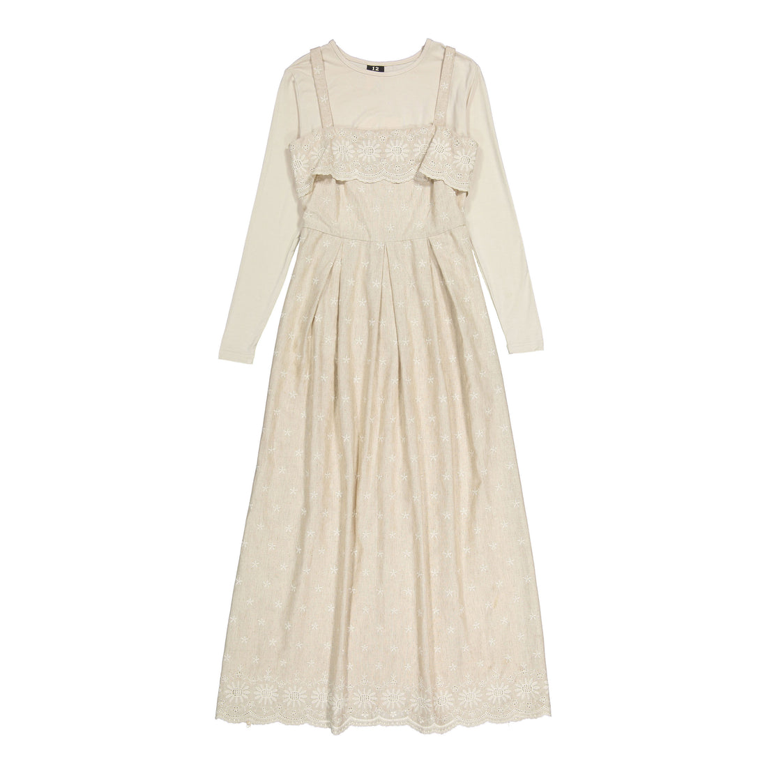 A4 Beige Eyelet Jumper Set