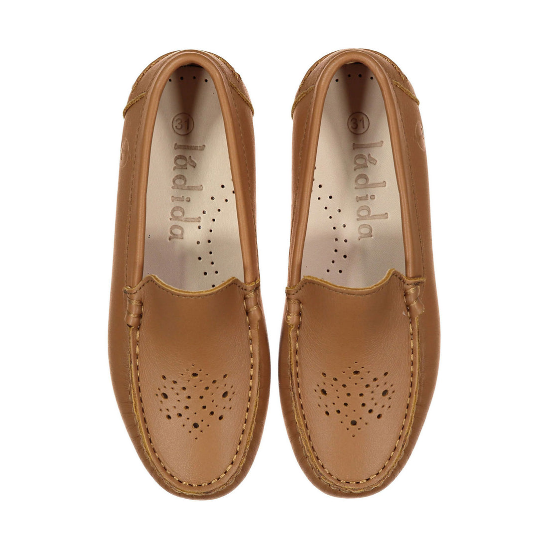 Ladida Shoes Luggage Eyelet Design Loafers