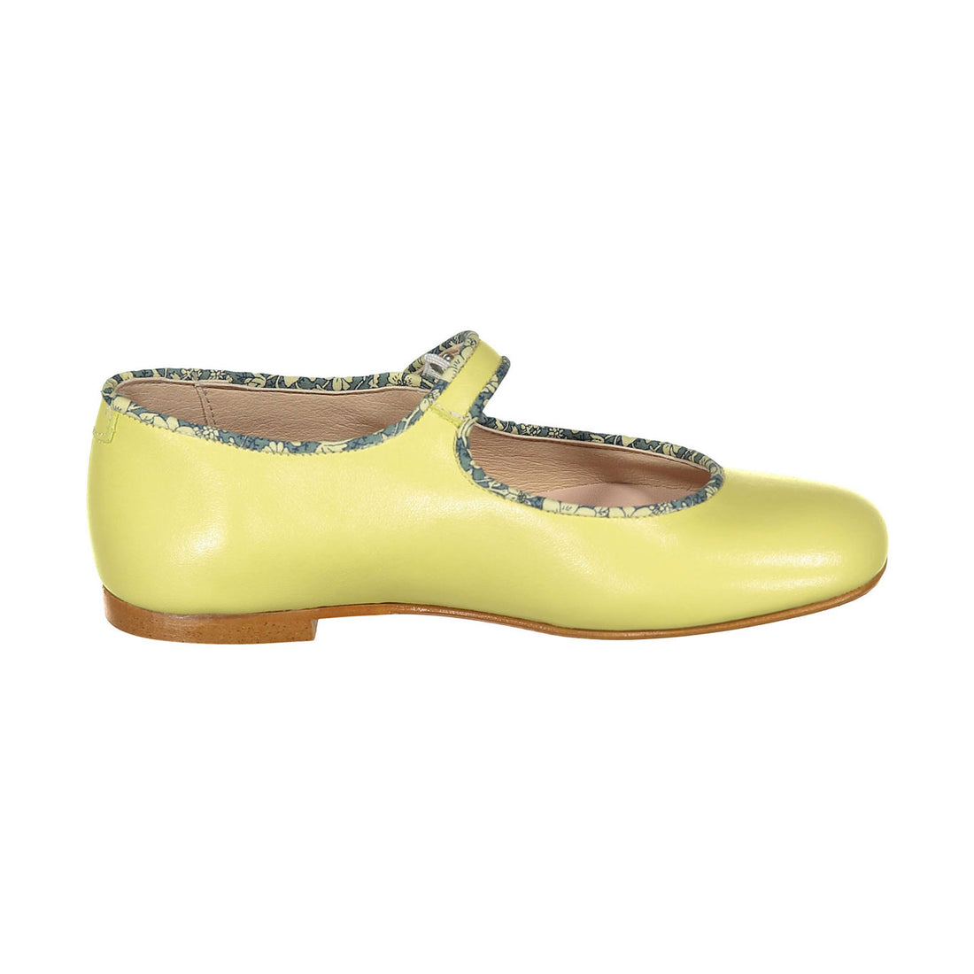 Ladida Shoes Yellow Floral Trim Mary Jane