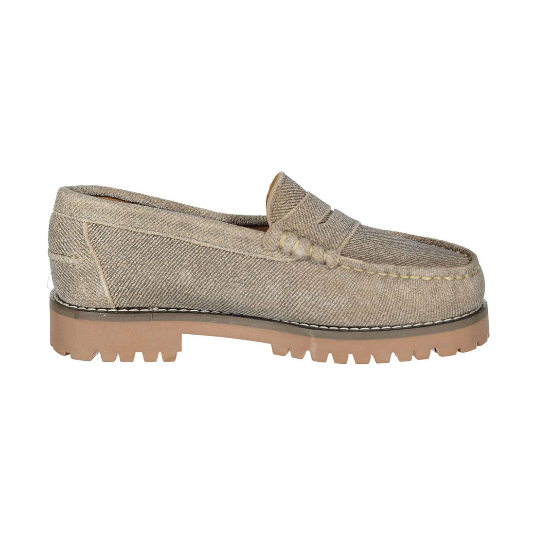 Ladida Shoes Linen Suede Chunky Loafer